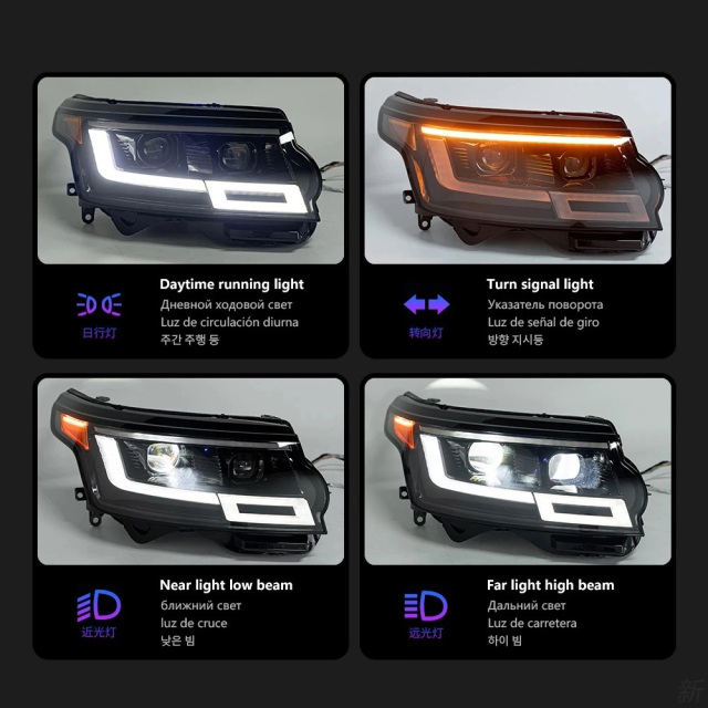 LAND ROVER RANGE ROVER Car Lights for Range Rover LED Headlight Projector Lens 2014-2017 Land Rover Head Lamp DRL Dynamic Signal Auto Accessories