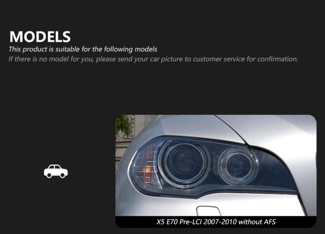 BMW 5 SERIES Car Styling Head Lamp for BMW X5 E70 Headlights 2007-2013 LED Blue Style DRL Signal Lamp Hid Automotive Accessories