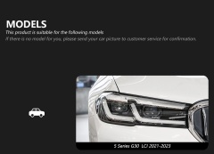 BMW 5 SERIES Car Lights for BMW G30 LED Headlight Projector Lens 2021-2023 5 Series 530i 525i Head Lamp Front DRL Signal Auto Accessories