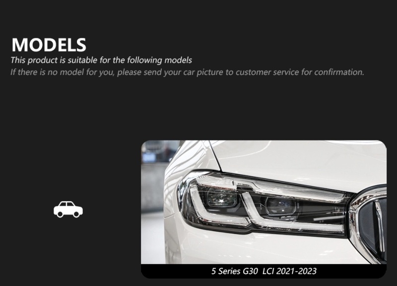 BMW 5 SERIES Car Lights for BMW G30 LED Headlight Projector Lens 2021-2023 5 Series 530i 525i Head Lamp Front DRL Signal Auto Accessories