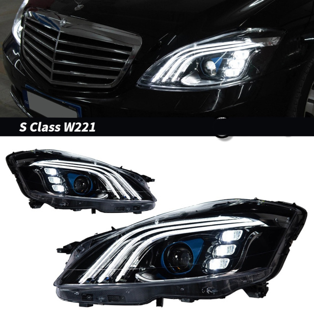 Mercedes-Benz E-CLASS Car Styling Head Lamp for Benz W221 Headlights 2006-2009 S300 S400 Headlight LED DRL Signal Maybach Style Auto Accessories