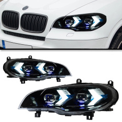 BMW 5 SERIES Car Styling Head Lamp for BMW X5 E70 Headlights 2007-2013 LED Blue Style DRL Signal Lamp Hid Automotive Accessories