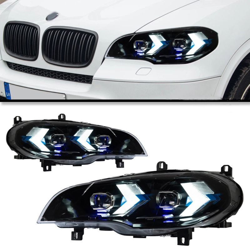 BMW 5 SERIES Car Styling Head Lamp for BMW X5 E70 Headlights 2007-2013 LED Blue Style DRL Signal Lamp Hid Automotive Accessories