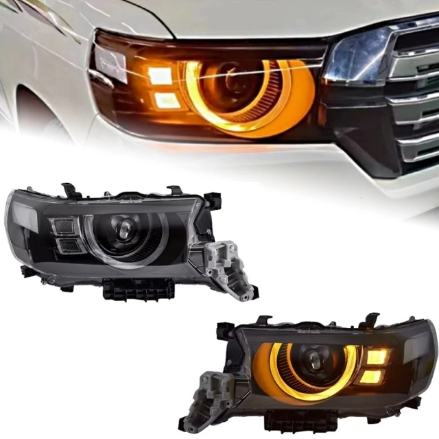 TOYOTA Highlander Car Styling for Toyota Land Cruiser Headlights 2016-2021 LC70-LC90 LED Headlight DRL LED Projector Lens Automotive Accessories