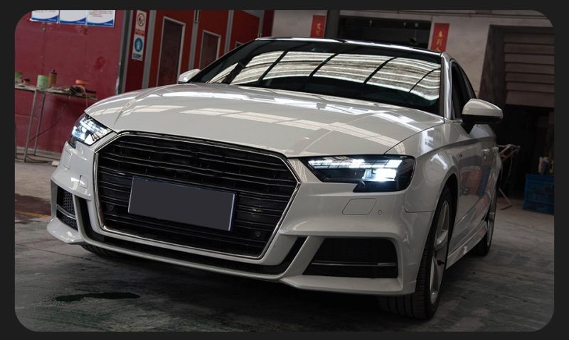 Audi A3 for Suitable for 17-20 Audi A3 Headlight Assembly Low with Elevated with Lens Light