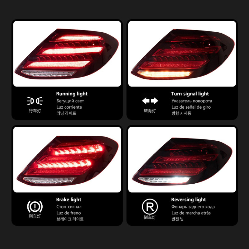 Mercedes-Benz E-CLASS Car Styling Tail Lamp for BENZ W213 LED Tail Light 2016-2019 E200 E300 E260 E350 DRL Turn Signal Stop Brake Auto Accessories