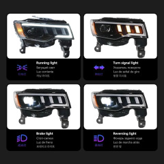 Jeep Grand Cherokee Head Lamp for Grand Cherokee LED Headlight 2014-2021 Headlights Grand Cherokee DRL Turn Signal High Beam Angel Eye Projector