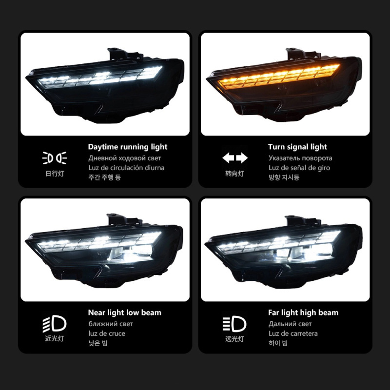 Audi A3 for Suitable for 17-20 Audi A3 Headlight Assembly Low with Elevated with Lens Light