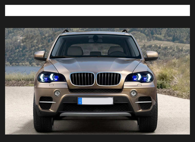 BMW 5 SERIES Car Styling Head Lamp for BMW X5 E70 Headlights 2007-2013 LED Blue Style DRL Signal Lamp Hid Automotive Accessories