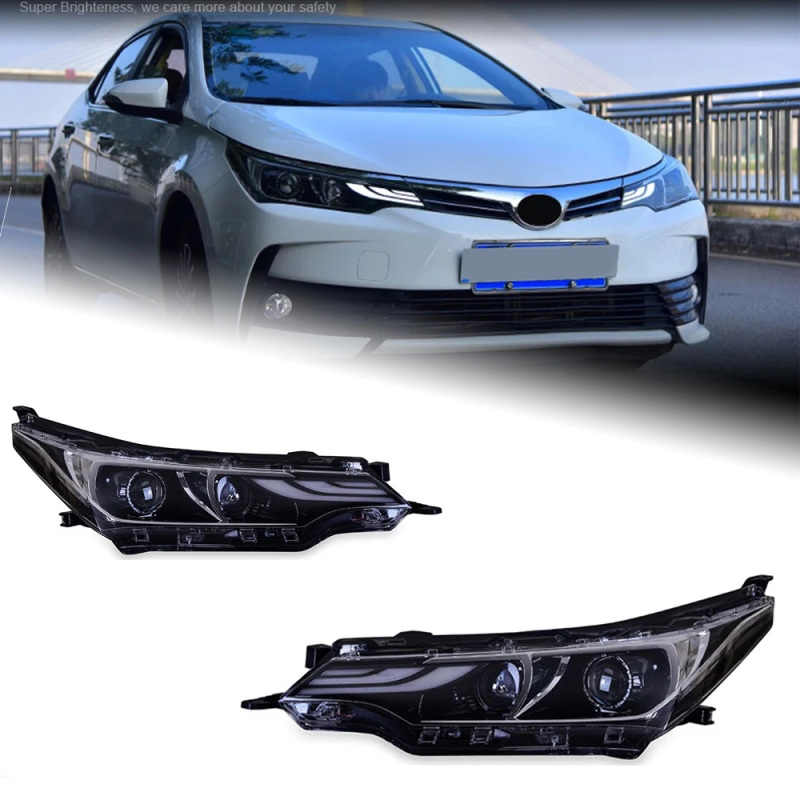 TOYOTA Highlander Head Lamp for Corolla LED Headlight 2017-2019 Headlights Corolla Altis DRL Turn Signal High Beam Angel Eye Projector Lens