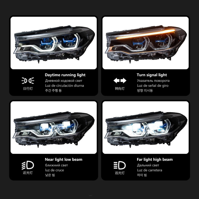 BMW 5 SERIES Car Lights for BMW G30 LED Headlight Projector Lens 5 Series Head Lamp Front DRL Signal Auto Accessories