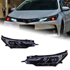 TOYOTA Highlander Head Lamp for Corolla LED Headlight 2017-2019 Headlights Corolla Altis DRL Turn Signal High Beam Angel Eye Projector Lens