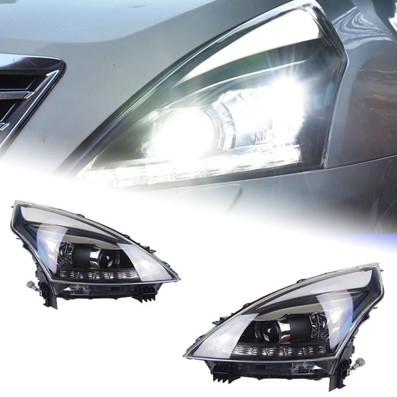 Nissan Teana Car Styling for Nissan Teana Headlights 2008-2012 Altima LED Headlight DRL Hid Option Head Lamp Angel Eye Beam Accessories