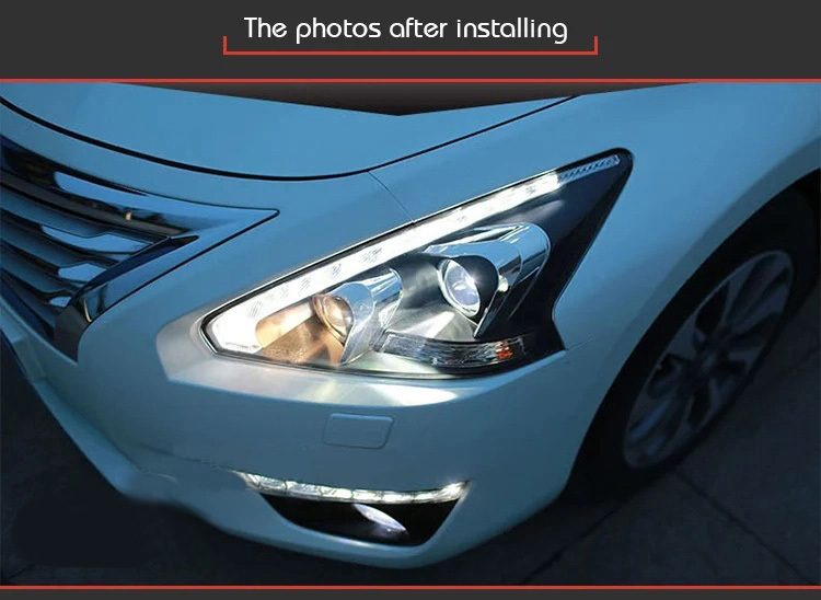 Nissan Teana Car Styling for Nissan Teana Headlights 2013-2017 Altima LED Headlight DRL Hid Option Head Lamp Angel Eye Beam Accessories