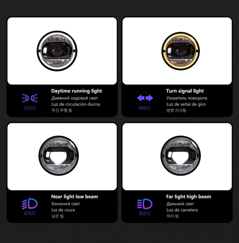 Jeep Wrangler Head Lamp for Jeep Wrangler LED Headlight 2018-2021 Headlights Wrangler DRL Turn Signal High Beam Angel Eye Projector Lens