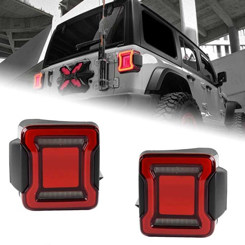Jeep Wrangler Car Lights For Wrangler 2008-2021 LED Auto Taillight Assembly Upgrade Tunnel Design Dynamic Rear Signal Lamp Tool Accessories