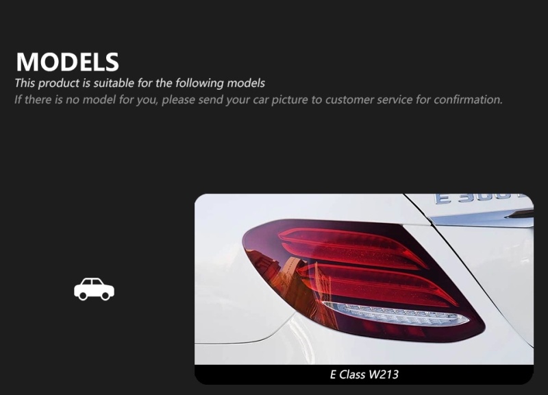 Mercedes-Benz E-CLASS Car Styling Tail Lamp for BENZ W213 LED Tail Light 2016-2019 E200 E300 E260 E350 DRL Turn Signal Stop Brake Auto Accessories