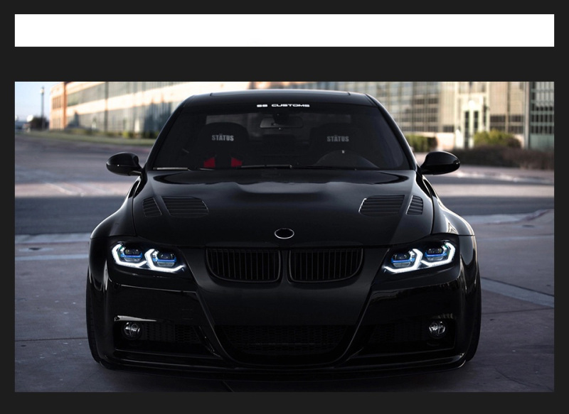 BMW 3 SERIES Suitable for BMW 3 Series E90 modified dual-color golden eye laser lens spoon-shaped headlight assembly