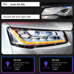 Audi A8 Car Accessories Head Lamp for Audi A8 Headlights 2011-2017 A8L LED Headlight DRL Dynamic Singal High Low Beam