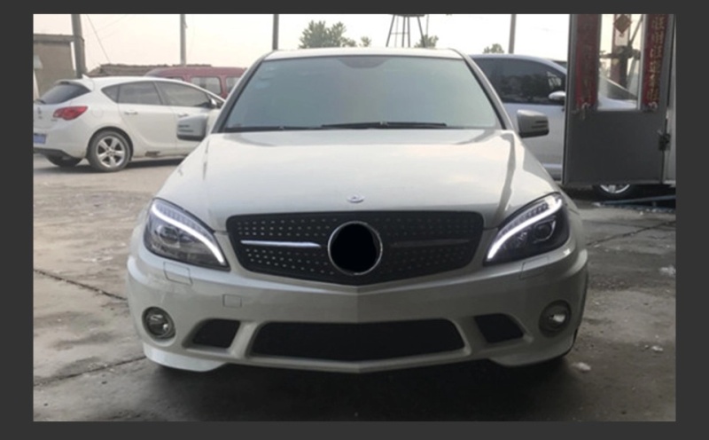 Mercedes-Benz C-CLASS Car Styling Headlights for Benz W204 LED Headlight 2007-2010 Head Lamp DRL Signal Hid Bi Xenon Angel Eyes Projector Lens Auto Accessories