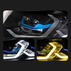 BMW 3 SERIES Suitable for BMW 3 Series E90 modified dual-color golden eye laser lens spoon-shaped headlight assembly