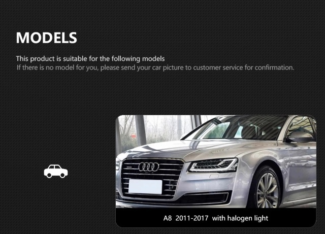 Audi A8 Car Accessories Head Lamp for Audi A8 Headlights 2011-2017 A8L LED Headlight DRL Dynamic Singal High Low Beam