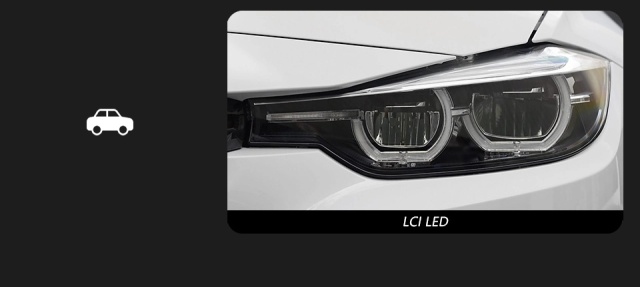 BMW 3 SERIES Suitable for BMW 3 Series F30 modified dual-color golden eye laser headlight spoon lens