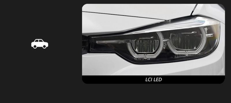 BMW 3 SERIES Suitable for BMW 3 Series F30 modified dual-color golden eye laser headlight spoon lens