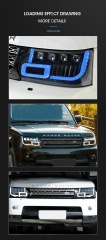 LAND ROVER RANGE ROVER Head Lamp for Range Rover Sport / Executive LED Headlights 2010-2013 DRL Turn Signal High Beam Angel Eye Projector Lens
