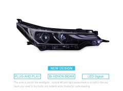 TOYOTA Highlander Head Lamp for Corolla LED Headlight 2017-2019 Headlights Corolla Altis DRL Turn Signal High Beam Angel Eye Projector Lens