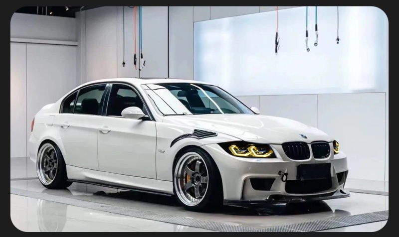 BMW 3 SERIES Suitable for BMW 3 Series E90 modified dual-color golden eye laser lens spoon-shaped headlight assembly