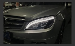 Mercedes-Benz C-CLASS Car Styling Headlights for Benz W204 LED Headlight 2007-2010 Head Lamp DRL Signal Hid Bi Xenon Angel Eyes Projector Lens Auto Accessories