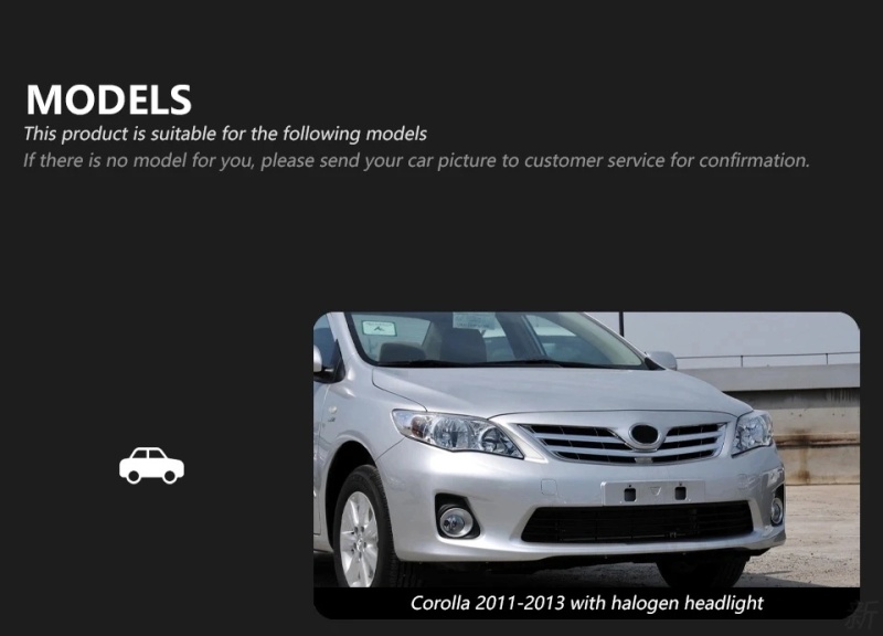 TOYOTA Corolla Car Styling Head Lamp for Toyota Corolla Headlights 2011-2013 Altis LED Headlight LED DRL Hid Bi Xenon Auto Accessories