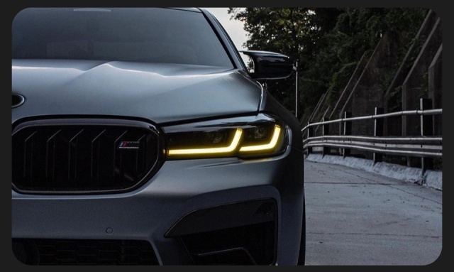 BMW 5 SERIES For BMW G30 Pre LCI Car Headlamp Assembly Modification Upgrade Black Knight