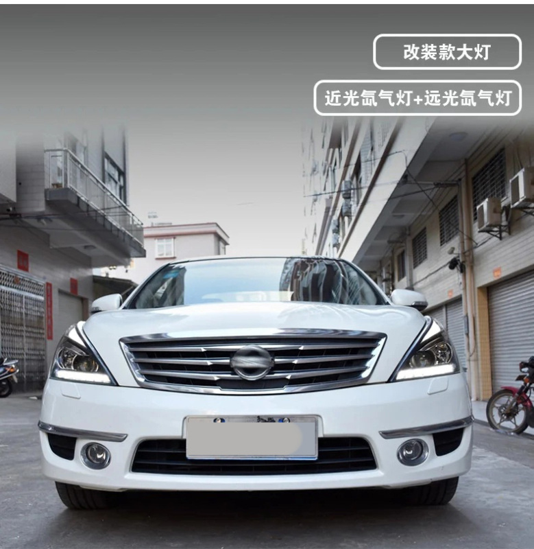 Nissan Teana Car Styling for Nissan Teana Headlights 2008-2012 Altima LED Headlight DRL Hid Option Head Lamp Angel Eye Beam Accessories