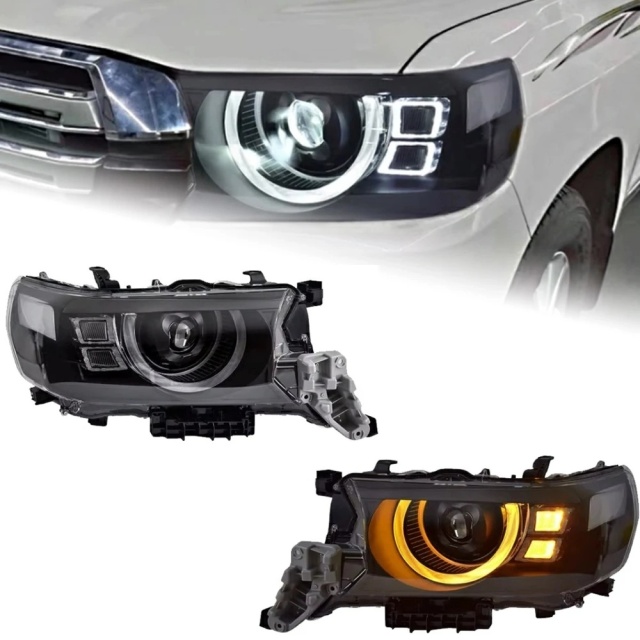 TOYOTA Highlander Car Styling for Toyota Land Cruiser Headlights 2016-2021 LC70-LC90 LED Headlight DRL LED Projector Lens Automotive Accessories