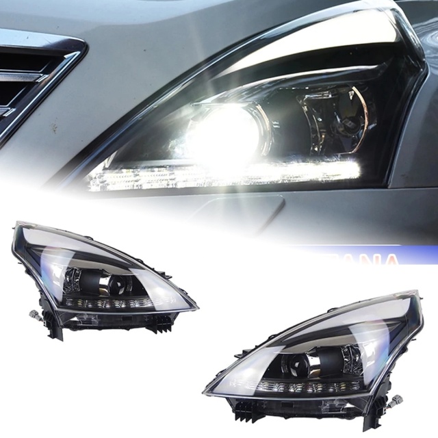 Nissan Teana Car Styling for Nissan Teana Headlights 2008-2012 Altima LED Headlight DRL Hid Option Head Lamp Angel Eye Beam Accessories