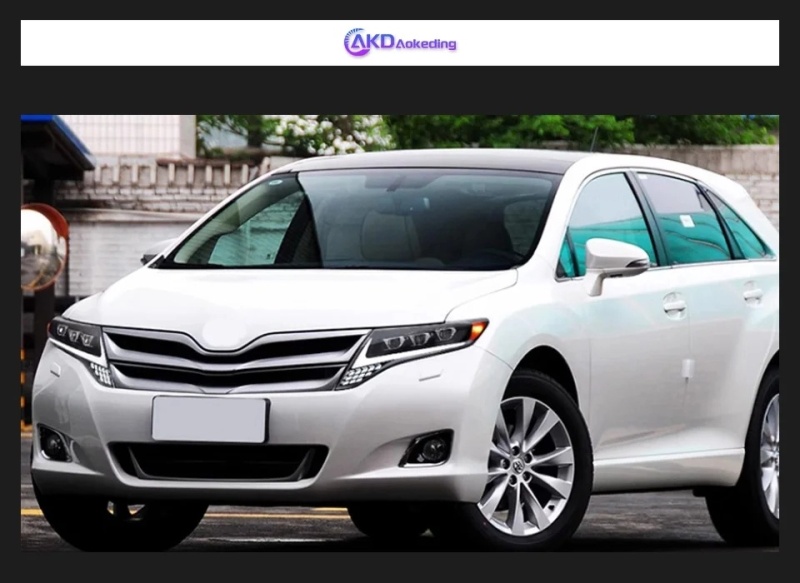 TOYOTA Harrier Car Styling Head Lamp for Toyota Harrier Venza Headlights 2008-2013 LED Headlight DRL Projector Lens Automotive Accessories