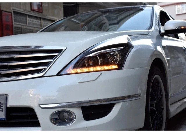 Nissan Teana Car Styling for Nissan Teana Headlights 2008-2012 Altima LED Headlight DRL Hid Option Head Lamp Angel Eye Beam Accessories