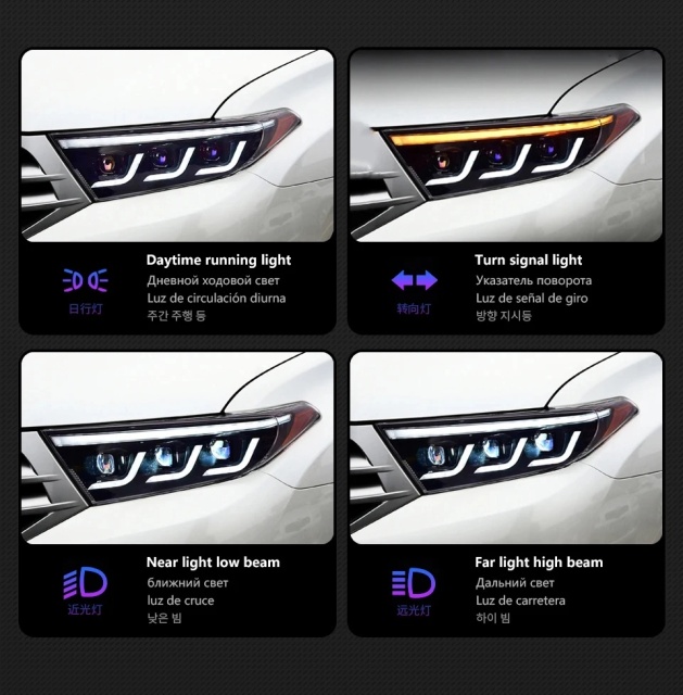 TOYOTA Highlander Car Styling for Toyota Highlander Headlights 2012-2014 Highlander LED Headlight Kluger LED DRL High Low Beam LED Head Lamp Accessories