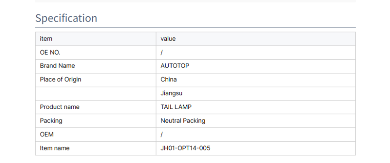 Chevrolet  Lacetti CARVAL JH BODY PARTS AUTO LAMPS TAIL LAMP for NEW OPTRA 14 AUTO BUMPERS / JH01-OPT14-005