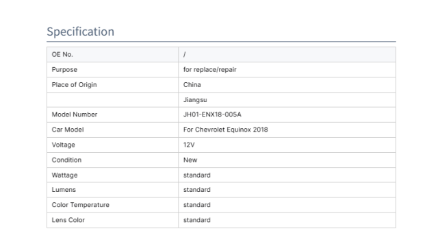 Chevrolet  Lacetti Auto Spare Parts Car Rear Lamp Left/Inner Led Type Tail Light for Chevrolet EQUINOX 2018
