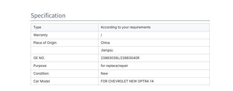 Chevrolet  Lacetti Left and Right Car Head Lamp Head Light for CHEVROLET NEW OPTRA 14 23883039L/23883040R