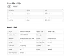Chevrolet  Spark Carval 42614347 42614348 Car Head Lamp Auto Head Light for chevrolet Spark/Matiz 2019