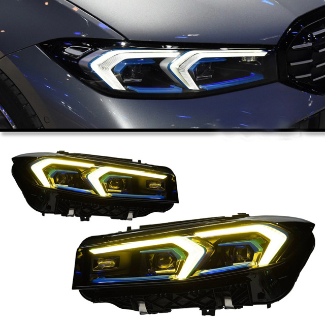 BMW 3 SERIES Suitable for BMW G20/G28 upgrade gold angel eye headlights