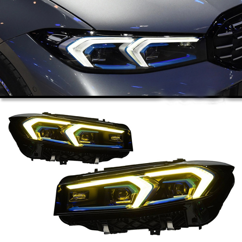 BMW 3 SERIES Suitable for BMW G20/G28 upgrade gold angel eye headlights
