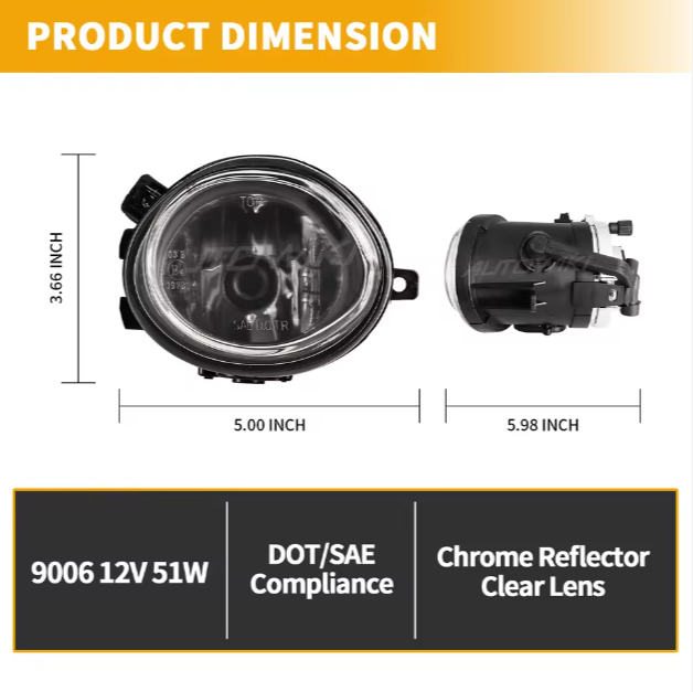 BMW 3 Series Winjet EMARK Factory Front Car Lamp Fog Lights Assembly for BMW E46 3 Series 2001-2005 E39 5 Series 2001-2004
