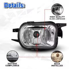 Mercedes Benz C-Class EMARK Halogen Fog Lamp ECE Fog Light Crystal C-Class W203 2002-2004 for Mercedes Benz Winjet Fog Lighting