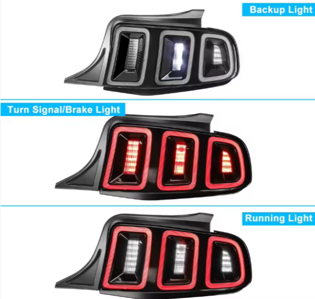 Ford Mustang Winjet Auto Light Full Led Rear Lamp Backup Light TailLights Assembly for 2010 2011 2012 2013 2014 Ford Mustang Tail Lights