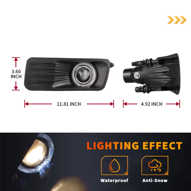 Ford Explorer Winjet Wholesale Fog Lights Front Car Lamp 2 Pcs 2006-2010 Fog Lamps Assembly for Ford Explorer Halo Projector Fog Light